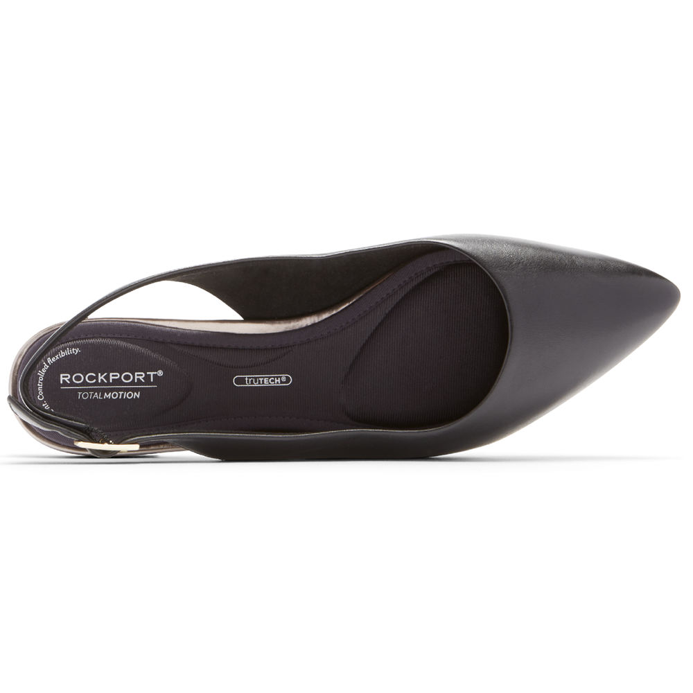 Rockport Womens Slingback Black - Total Motion Adelyn - UK 684-LFTXJQ